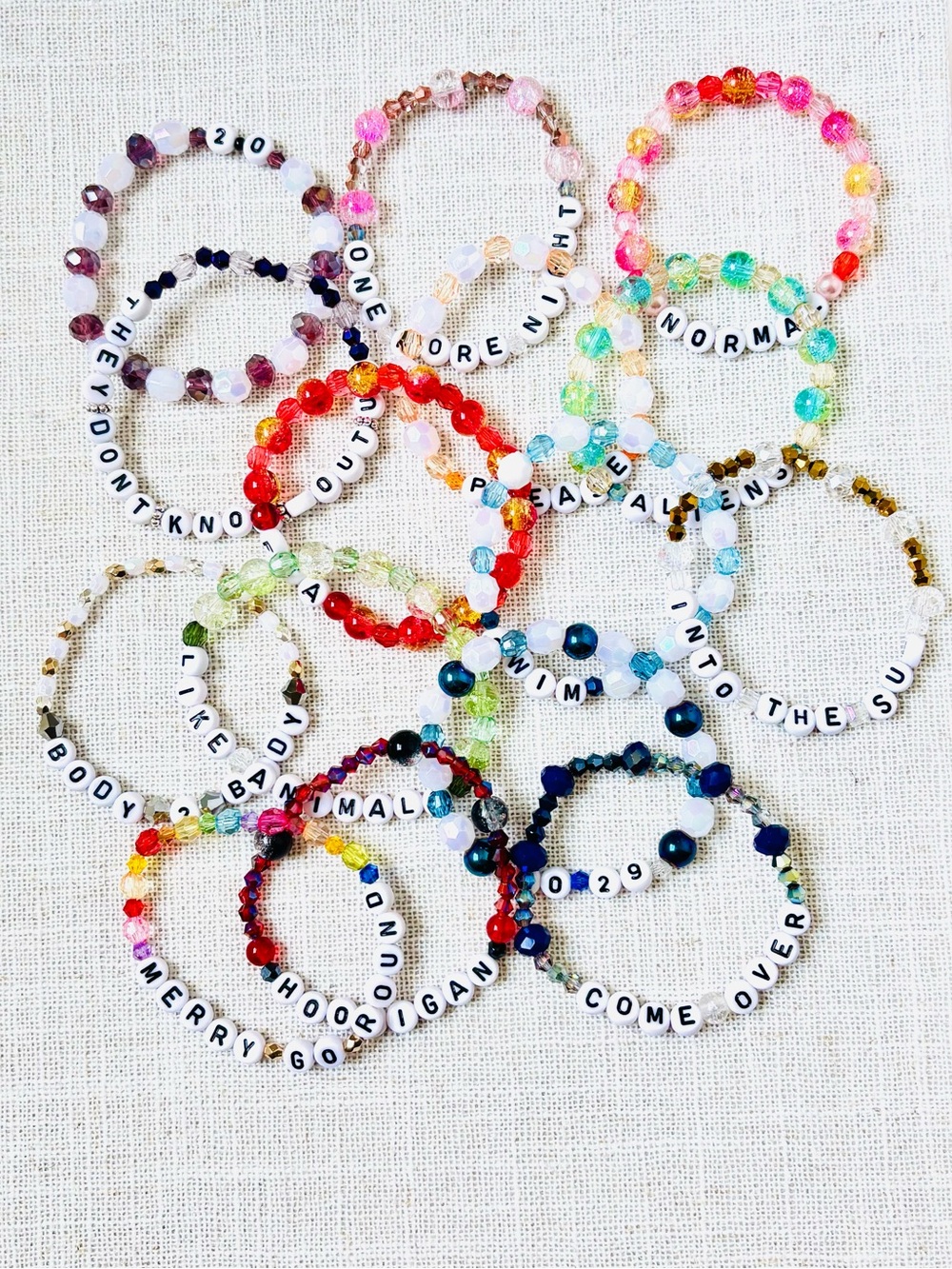 (15pcs) BTS ARIRANG ALBUM SONG NAME BRACELET BUNDLE